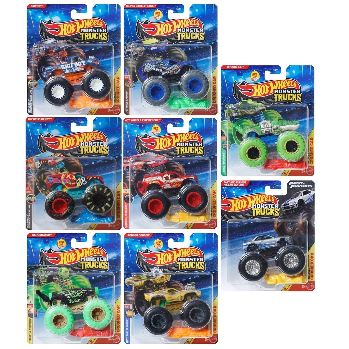 Hot Wheels Monster Trucks 1:64 Scale Vehicle 2026 - Select Vehicle(s) (5393)