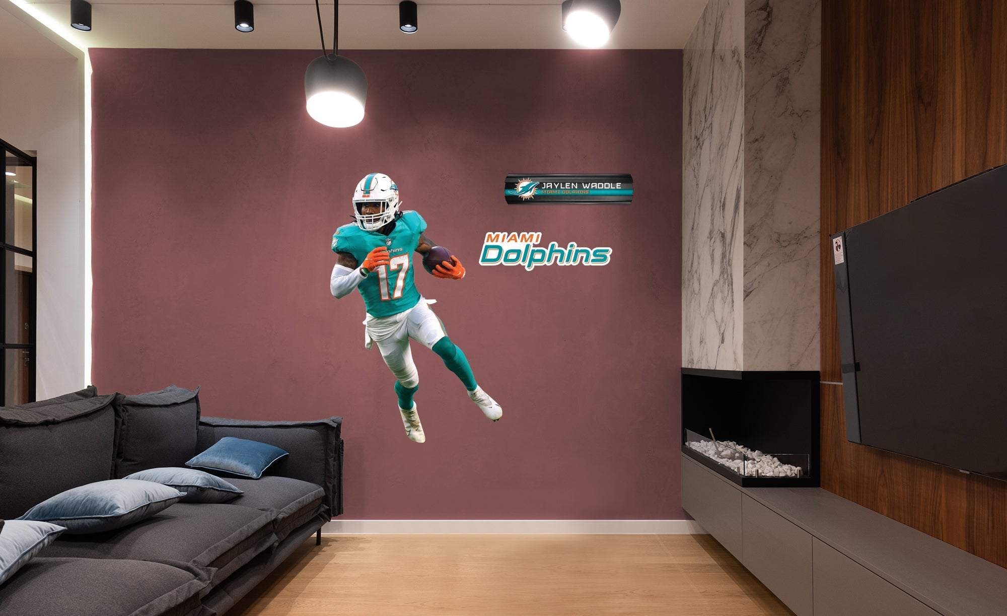 Jaylen Waddle - RealBig Collection - Official NFL - Miami Dolphins - Reusable Vinyl Wall Decals #1