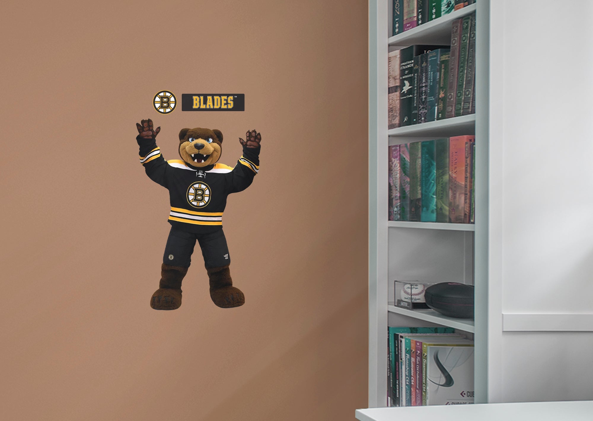 Blades Mascot - RealBig Collection - Official NHL - Boston Bruins - Reusable Vinyl Wall Decals