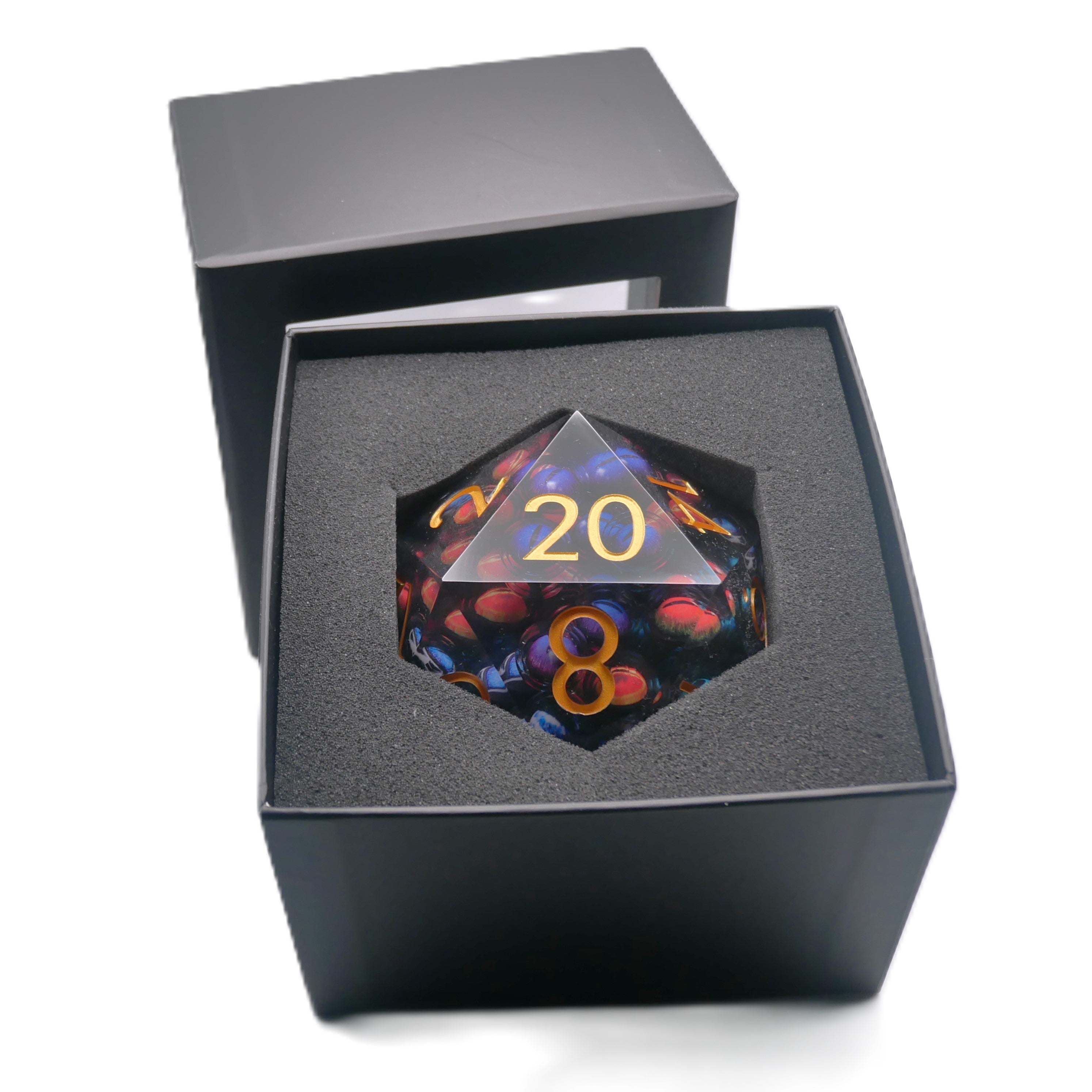 Hydra's Eyes | Table Smasher D20 Moving Eye DnD Dice | Acrylic RPG Gaming Dice