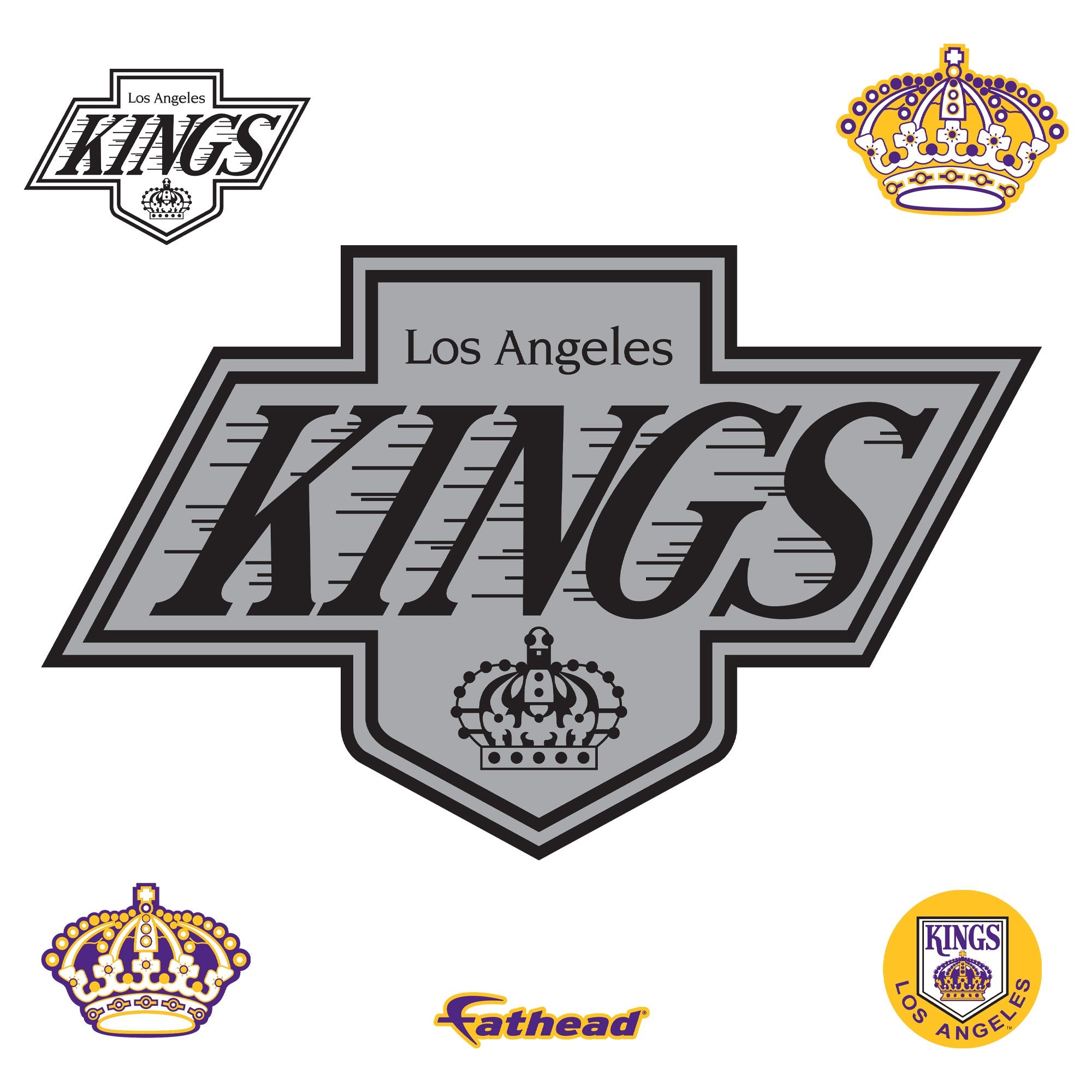 Los Angeles Kings - RealBig Vintage Logo Collection - Official NHL - Reusable Vinyl Wall Decals
