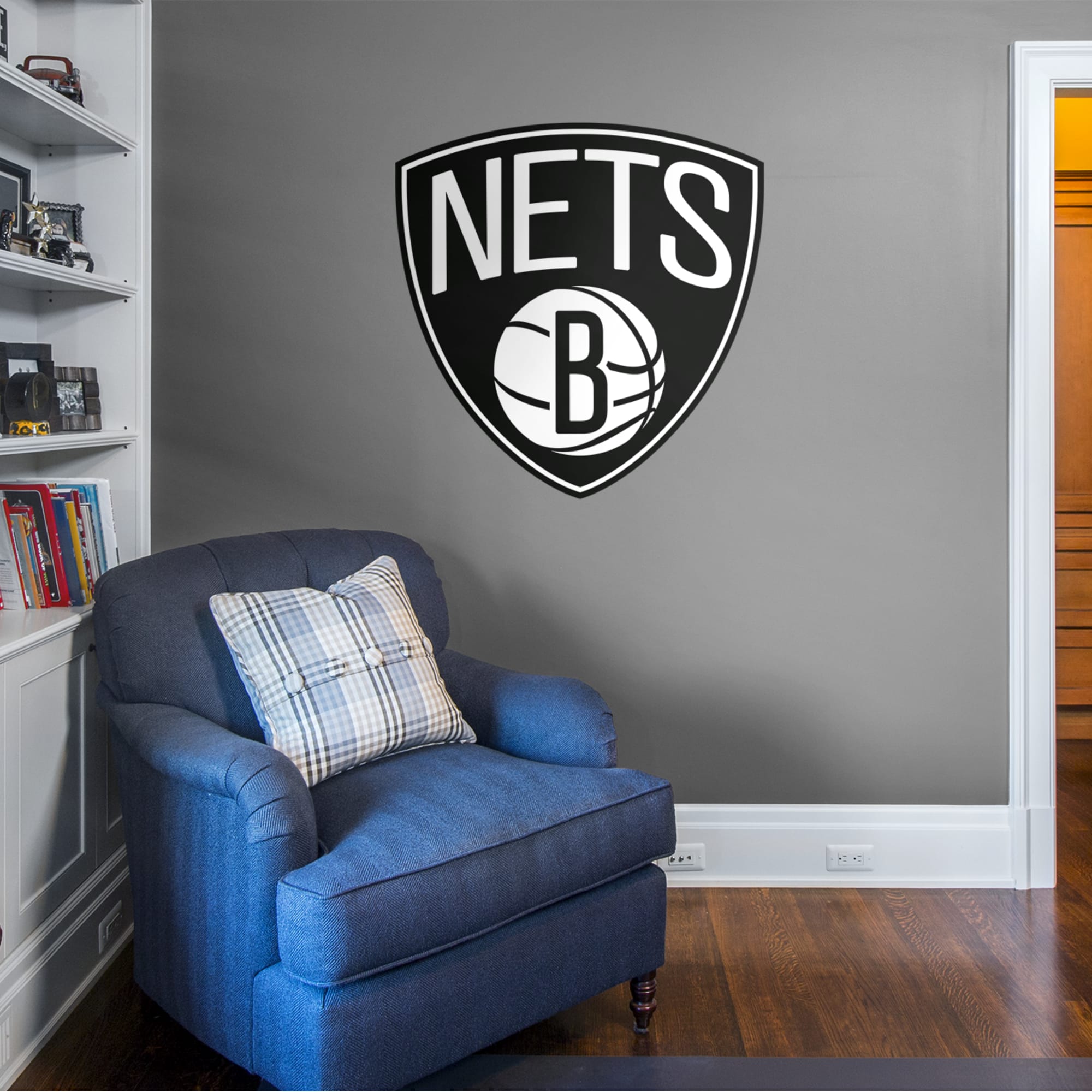 Brooklyn Nets - RealBig Logo Collection - Official NBA - Reusable Vinyl Wall Decals