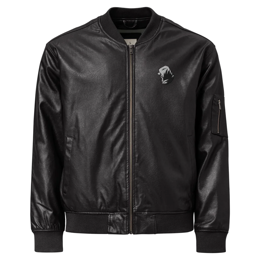 Unknown Comics Faux Leather Bomber Jacket | Threadfast Apparel 395J