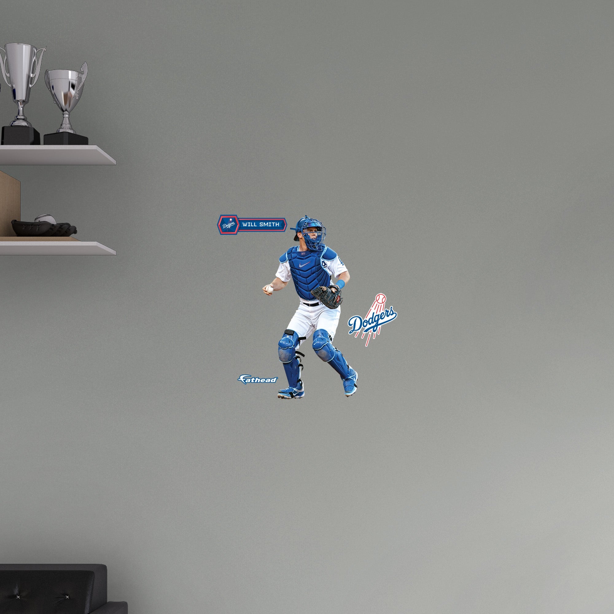Will Smith - RealBig Collection - Official MLB - Los Angeles Dodgers - Reusable Vinyl Wall Decals