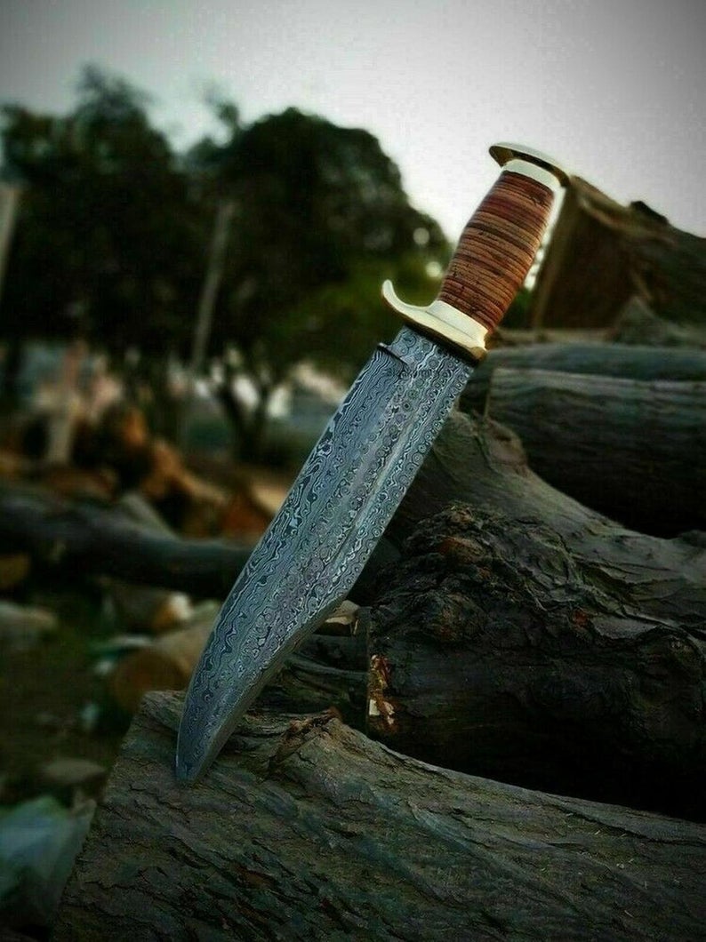 Handmade Damascus Bowie