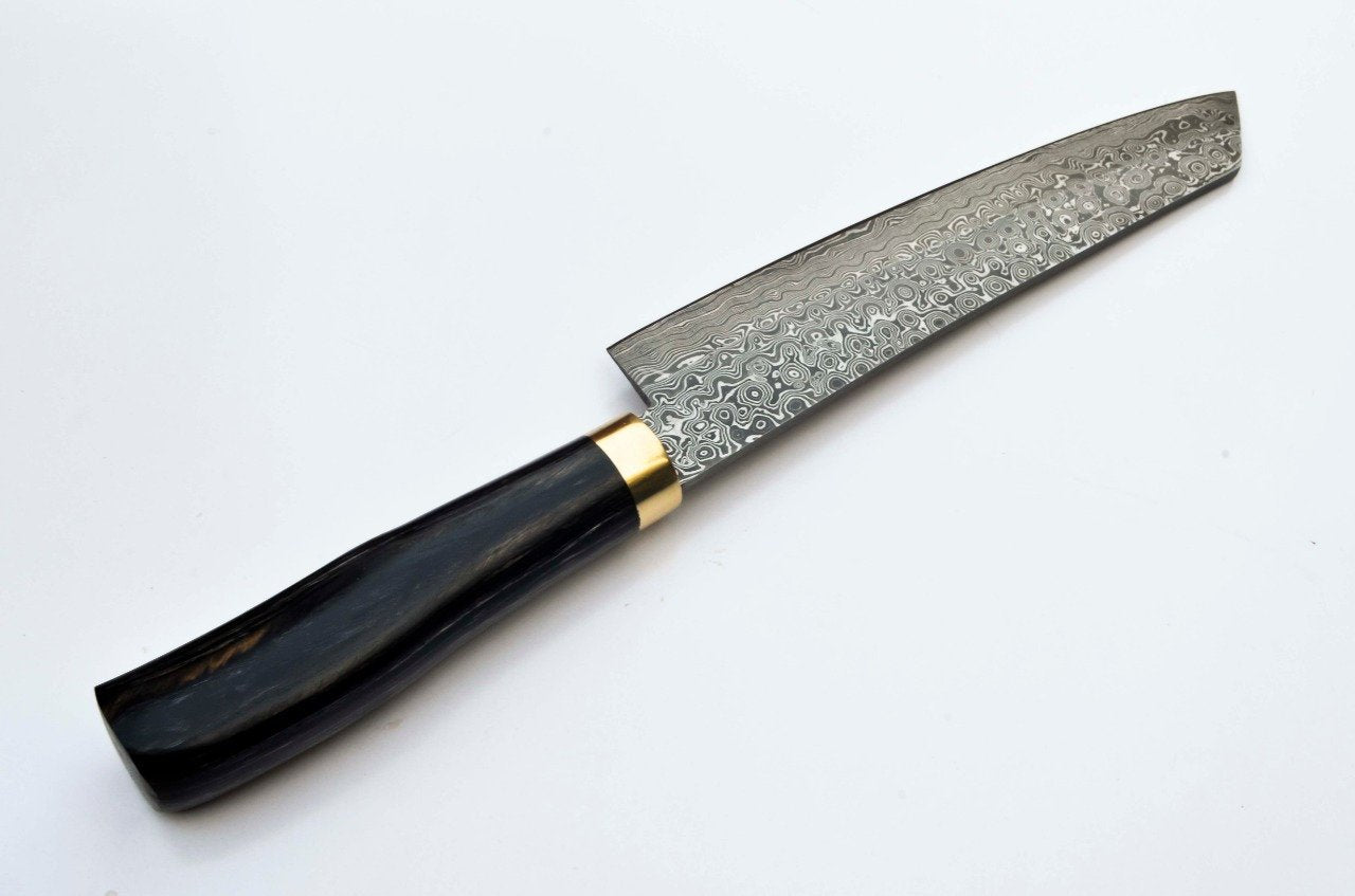 Custom Handmade Raindrop Damascus Steel Chef Knife