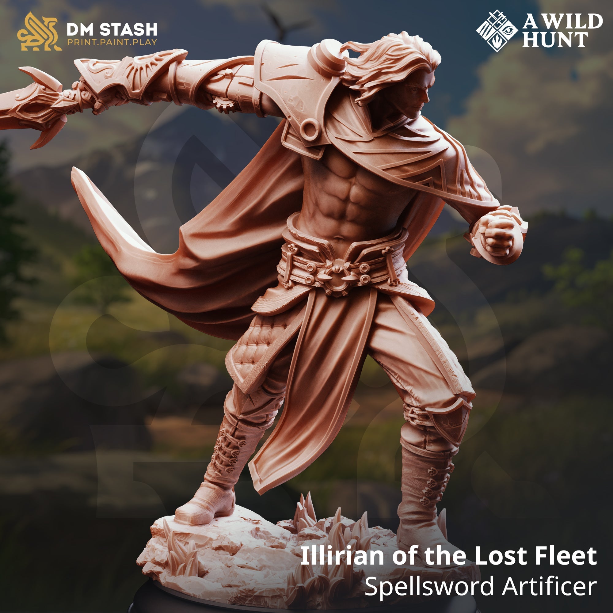 Illirian of the Lost Fleet, Spellsword Artificer (Male Elf Battlemage)