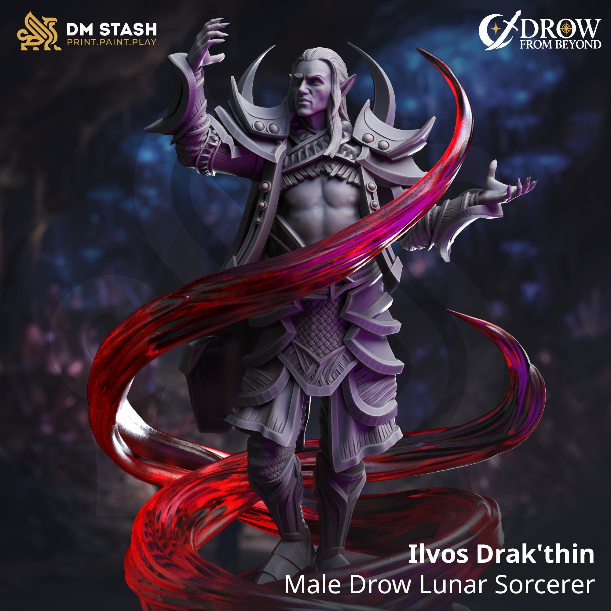 Ilvos Drak'thin (Male Drow Lunar Sorcerer)