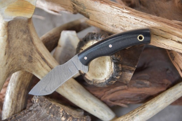 Custom Handmade Damascus Steel Blade Mini Tactical Knife