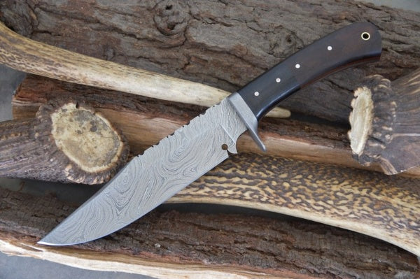 Custom Handmade Damascus Steel Hunter Knife