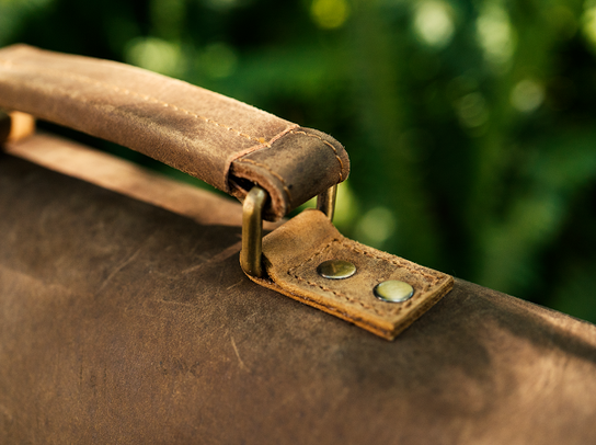 Crazy Horse Leather Messenger Bag