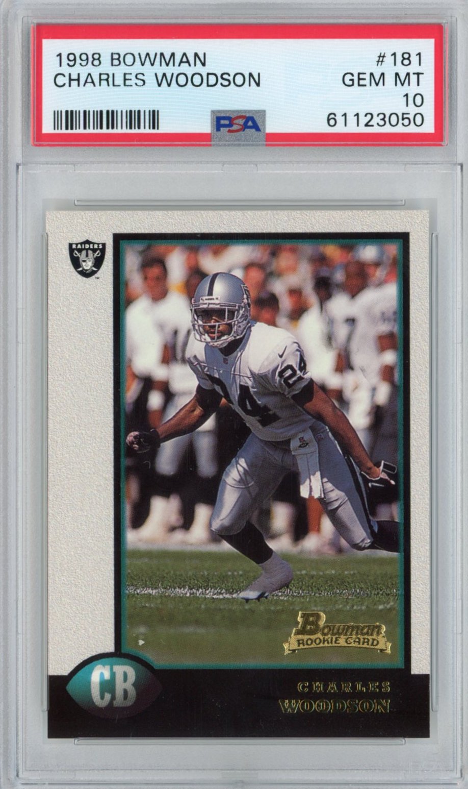 psa 10 graded football cards 1998 Bowman Charles Woodson #181 Rookie RC Card All PSA 10 1986 Topps