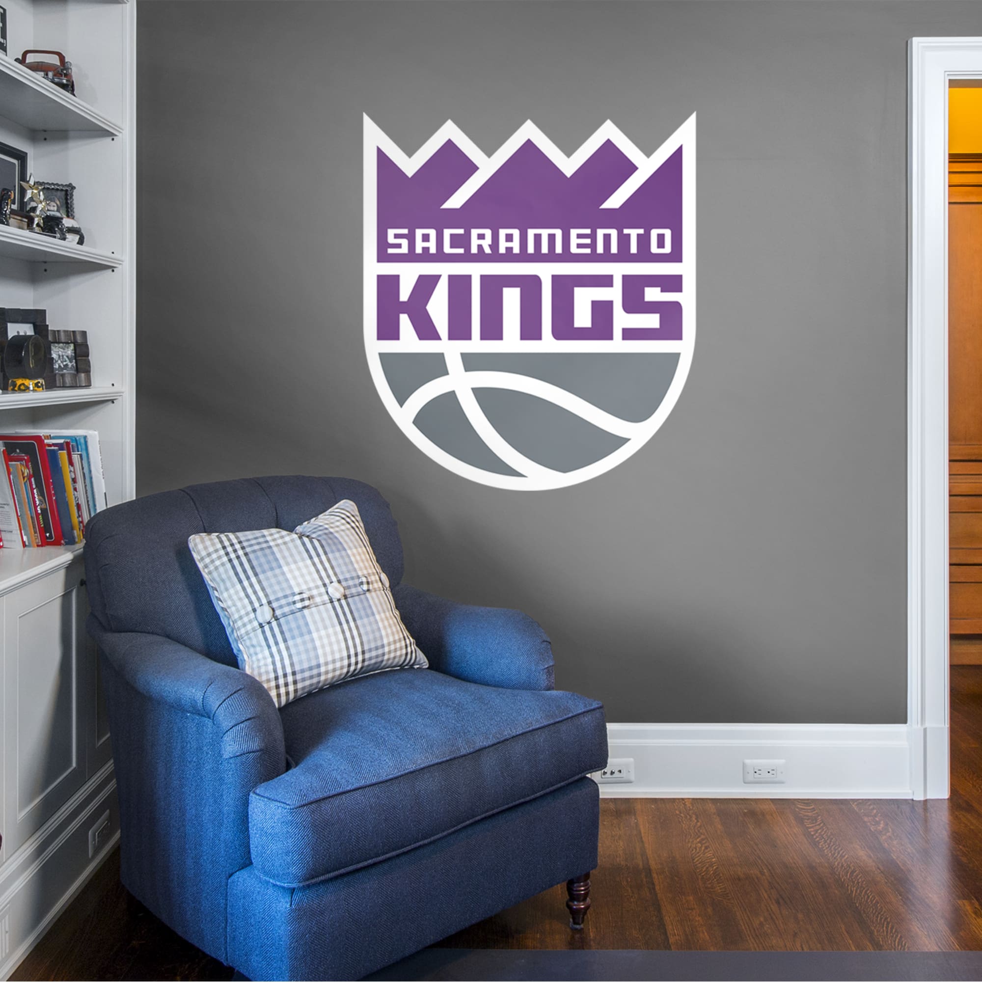 Sacramento Kings - RealBig Logo Collection - Official NBA - Reusable Vinyl Wall Decals