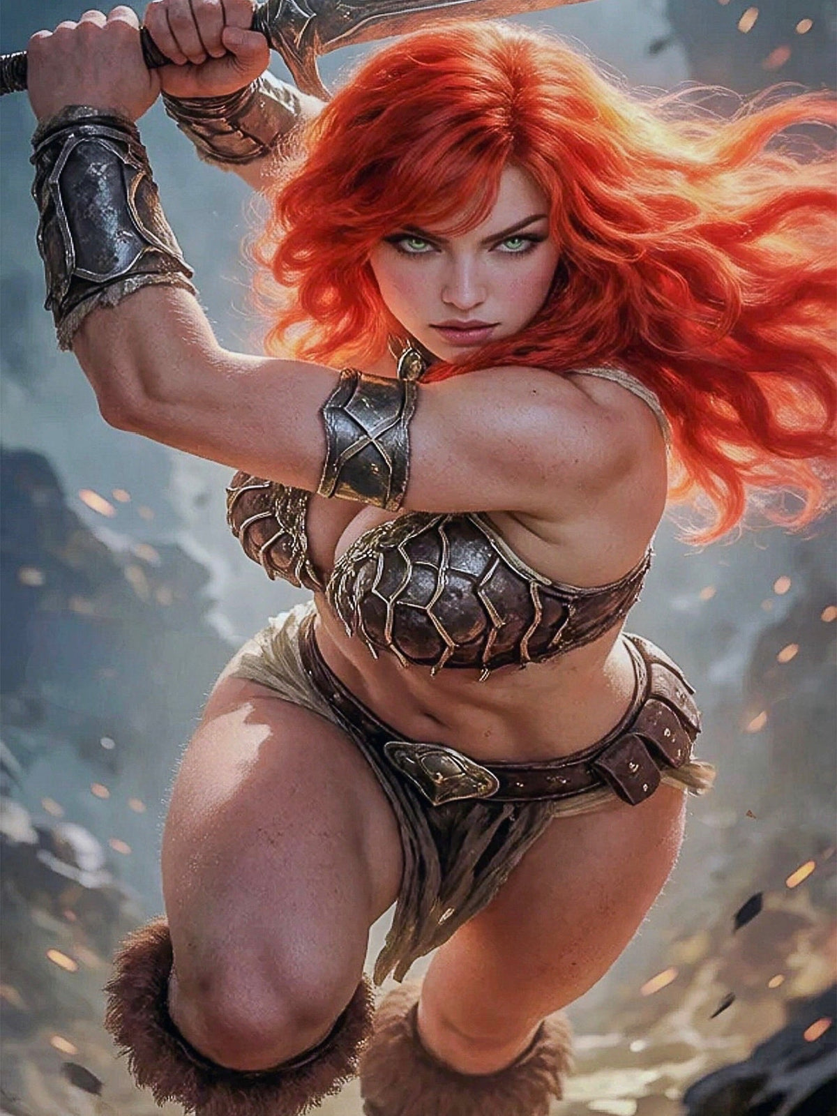 Red Sonja — Cover A | 11×17 Fan Art Print by Lusitan Art