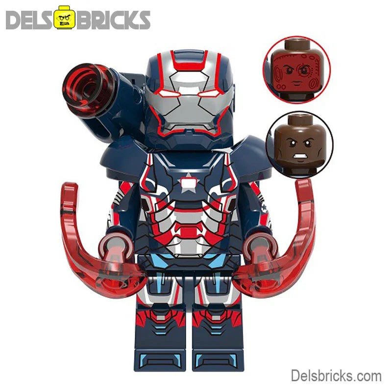 Iron Patriot James Rhodes Lego Minifigures Custom Toys 1