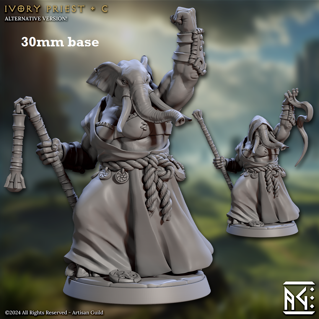 Ivory Priest - Sculpt C (Female Loxodon Monk)