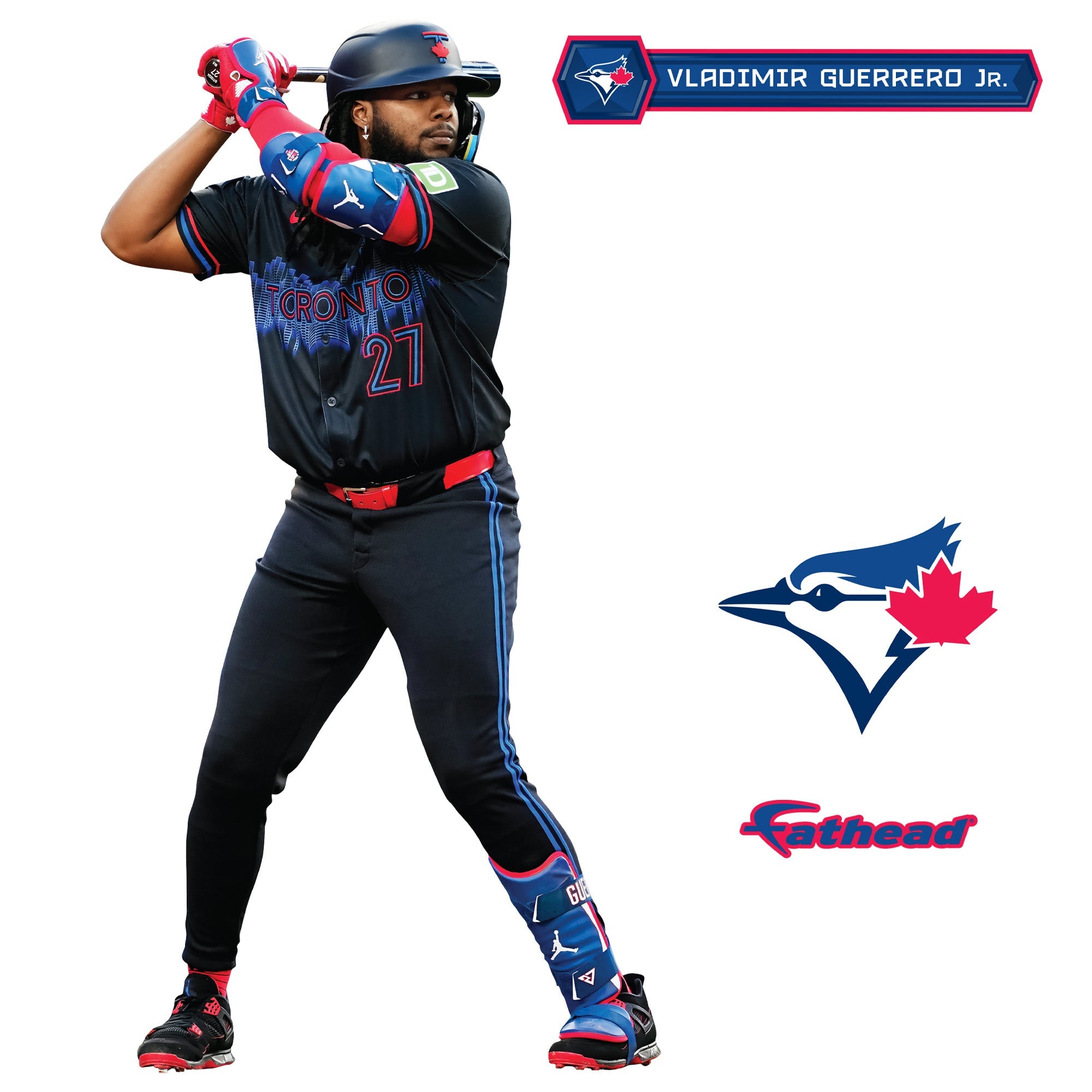 Vladimir Guerrero Jr. - RealBig City Connect Collection - Official MLB - Toronto Blue Jays - Reusable Vinyl Wall Decals