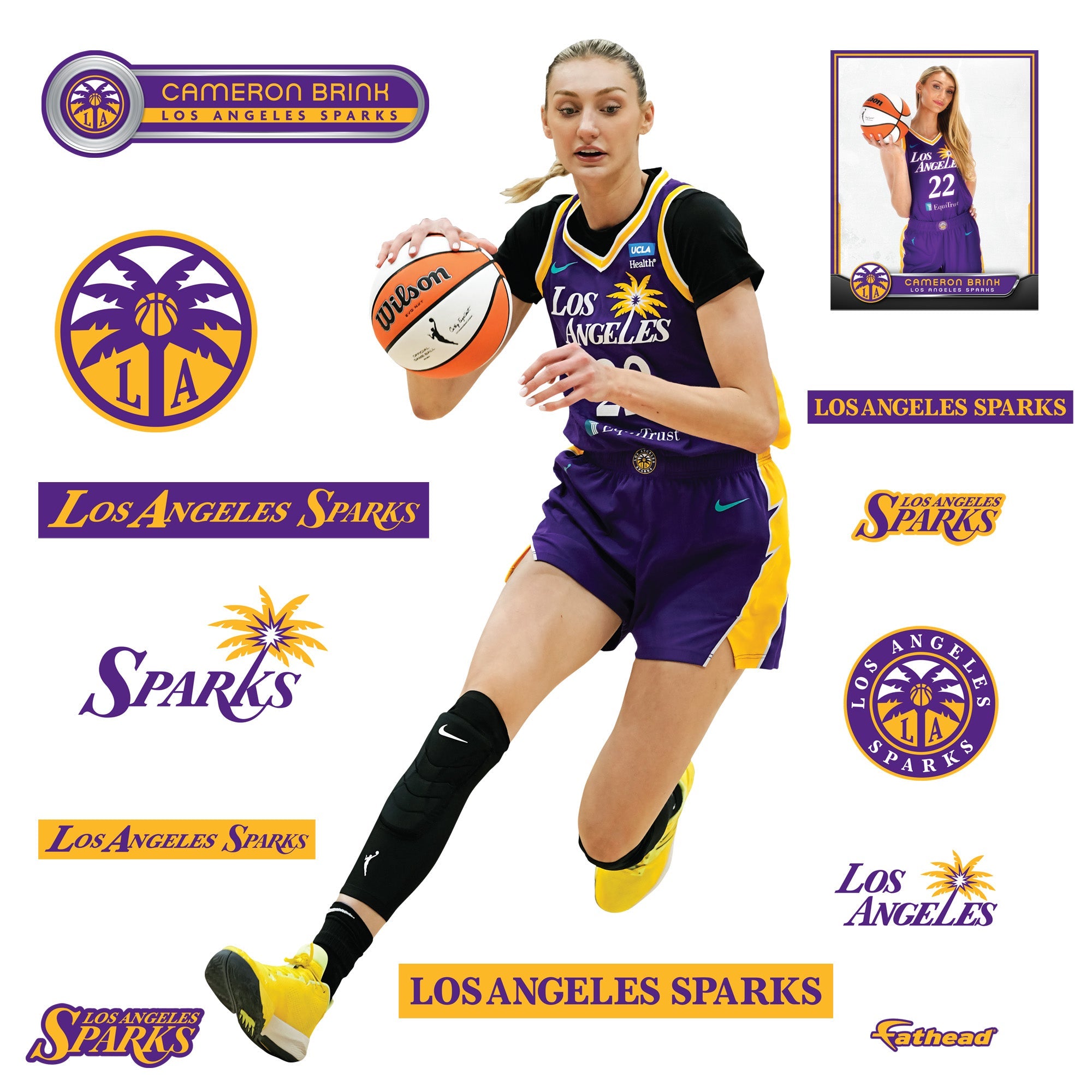 Cameron Brink - RealBig Collection - Official WNBA - Los Angeles Sparks - Reusable Vinyl Wall Decals