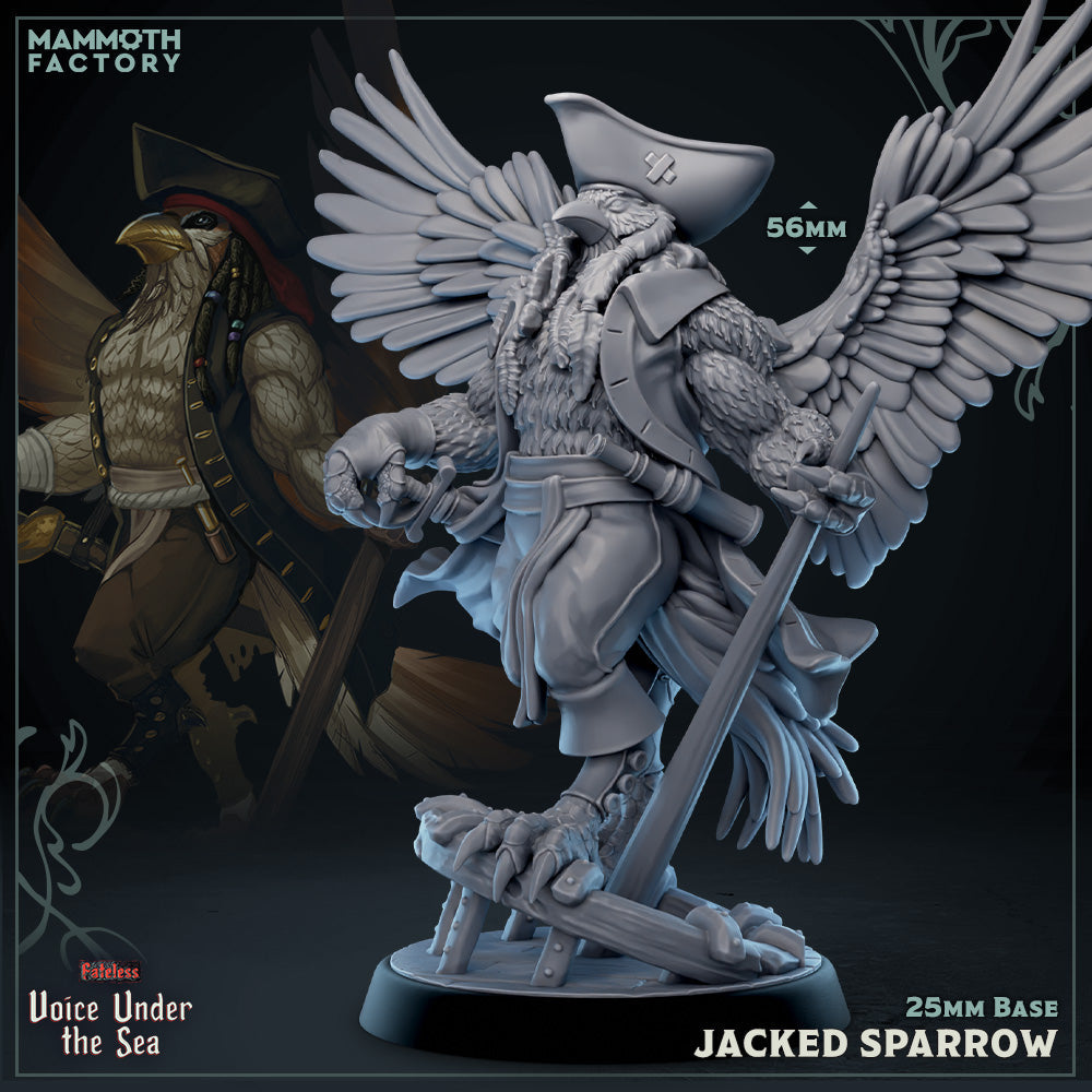 Jacked Sparrow (Absolutely Shredded Aarakocra Pirate)