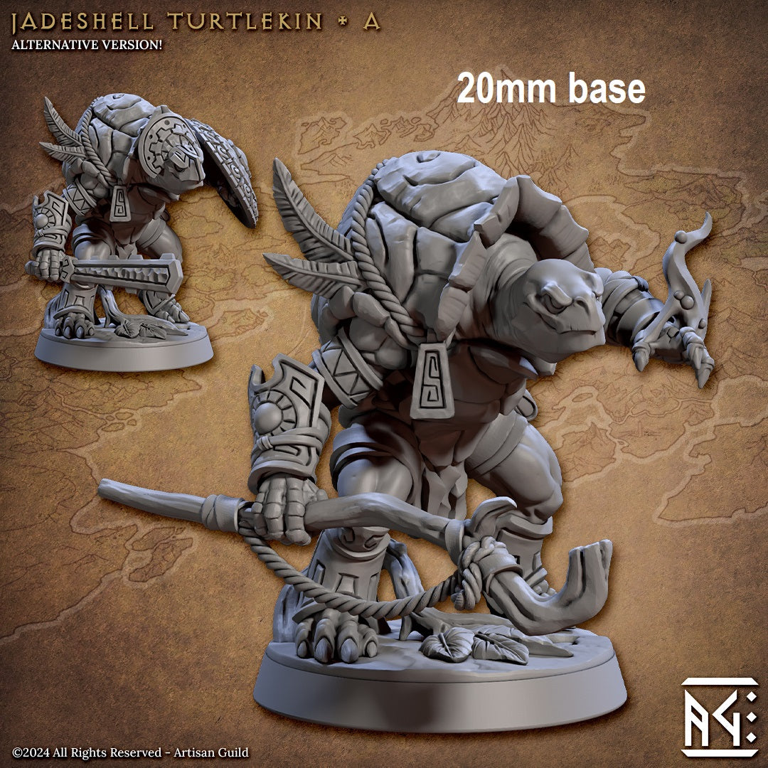 Jadeshell Turtlekin Warrior (Base Sculpt A)