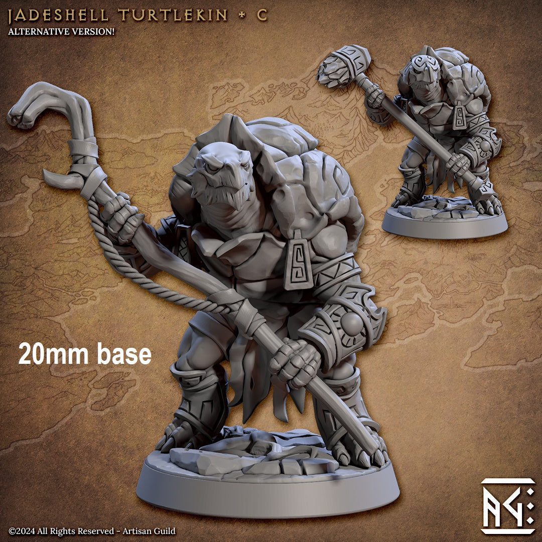 Jadeshell Turtlekin Warrior (Base Sculpt C)