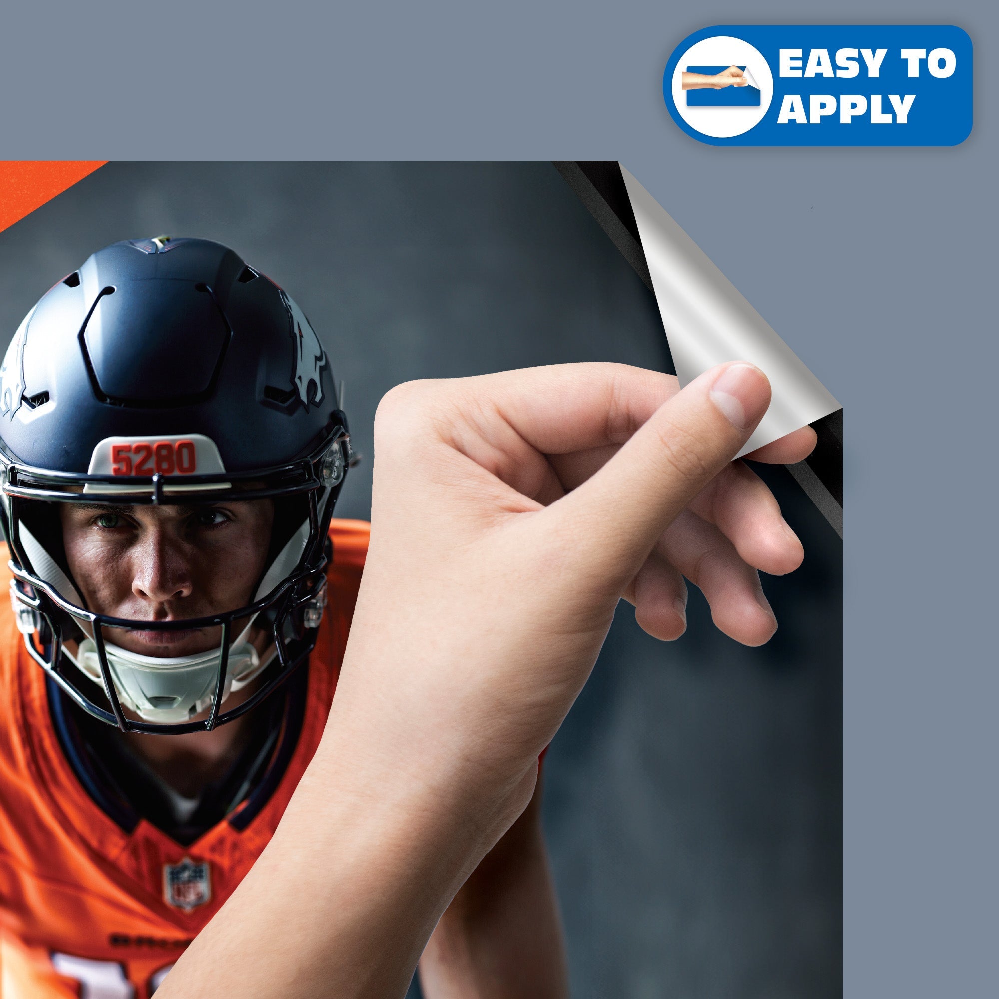 Bo Nix - RealBig Preseason Collection - Official NFL - Denver Broncos - Reusable Vinyl Wall Decals