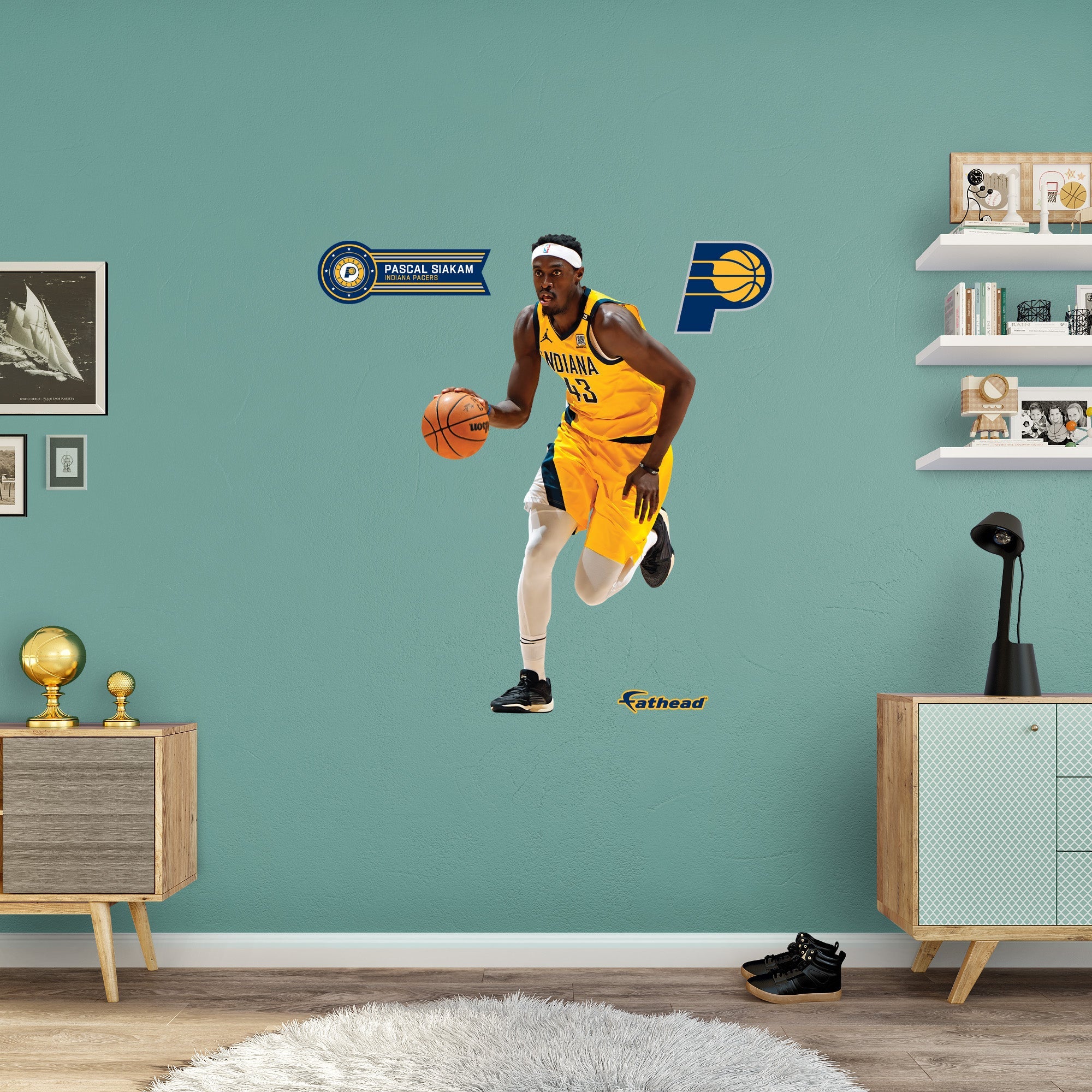 Pascal Siakam - RealBig Collection - Official NBA - Indiana Pacers - Reusable Vinyl Wall Decals
