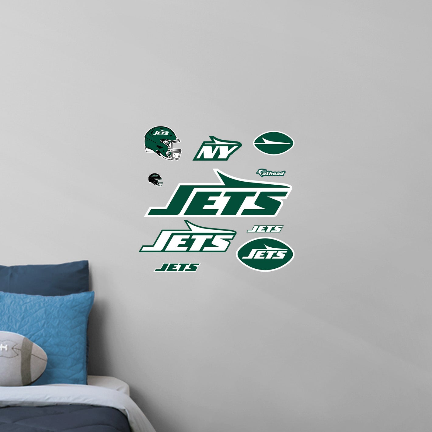 New York Jets - RealBig Logo Collection - Official NFL - Reusable Vinyl Wall Decals