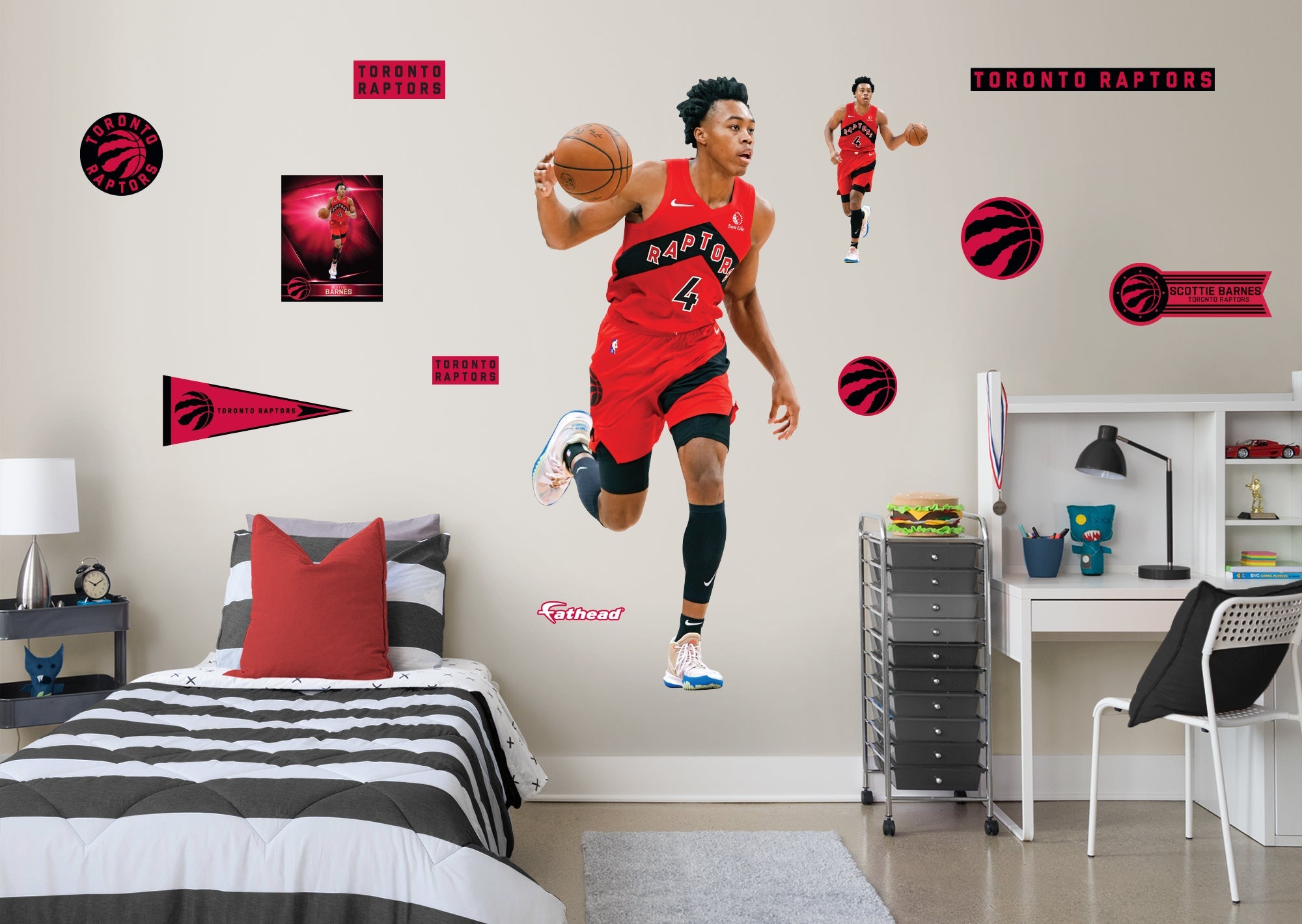 Scottie Barnes - RealBig Collection - Official NBA - Toronto Raptors - Reusable Vinyl Wall Decals
