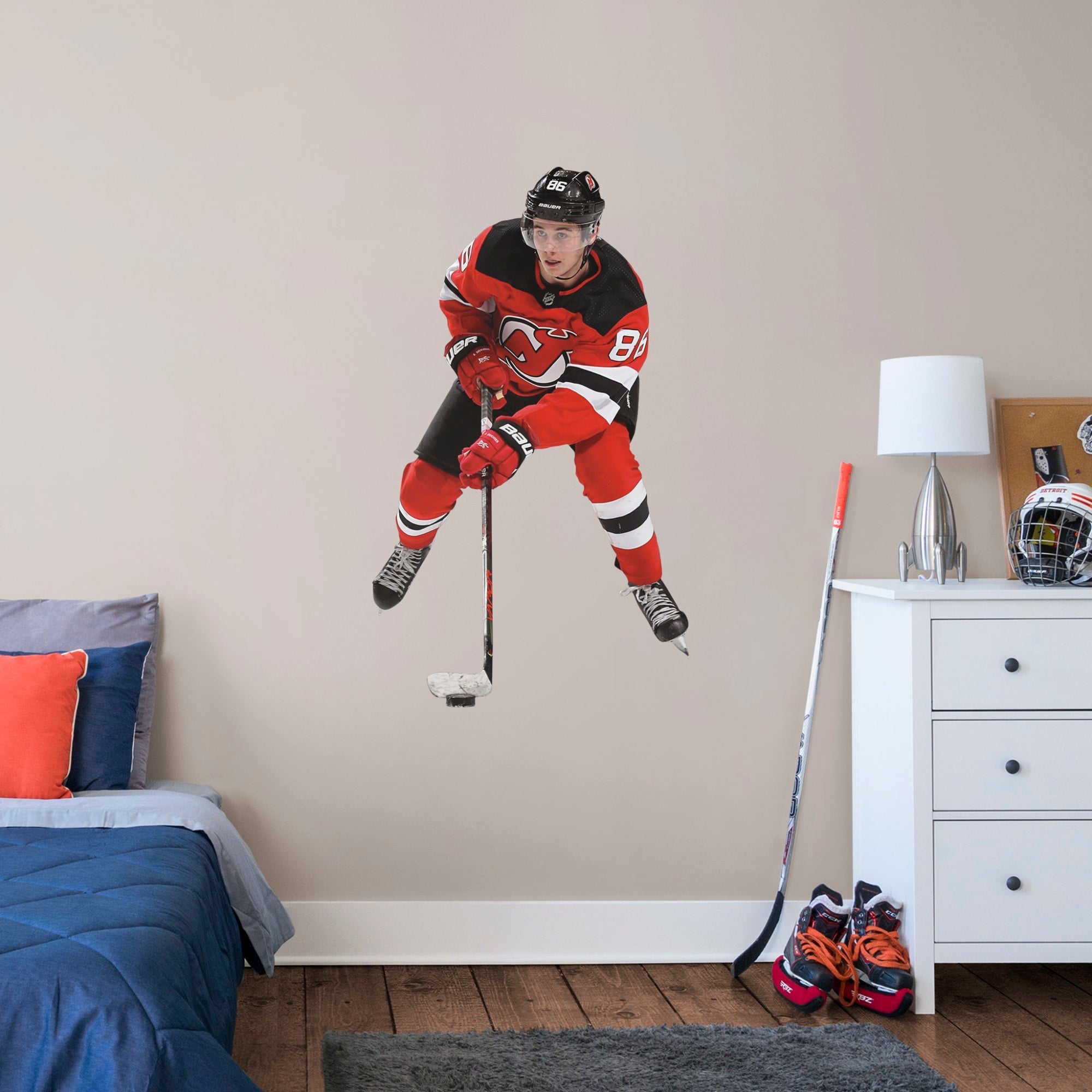 Jack Hughes - RealBig Collection - Official NHL - New Jersey Devils - Reusable Vinyl Wall Decals #1