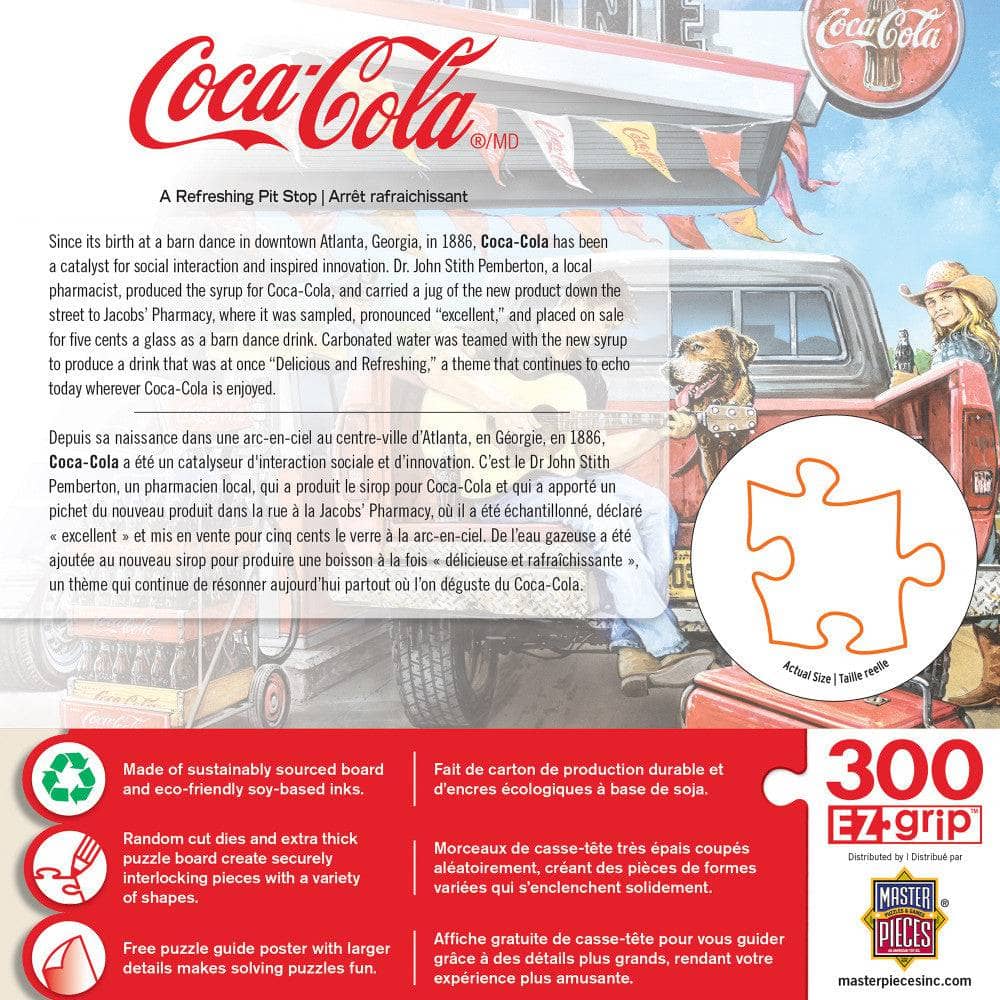 Coca-Cola - A Refreshing Pit Stop 300 Piece EZ Grip Jigsaw Puzzle