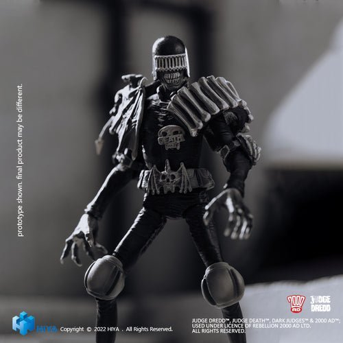 Judge Dredd Black And White Judge Death PX 1/18 Mini Action Figure