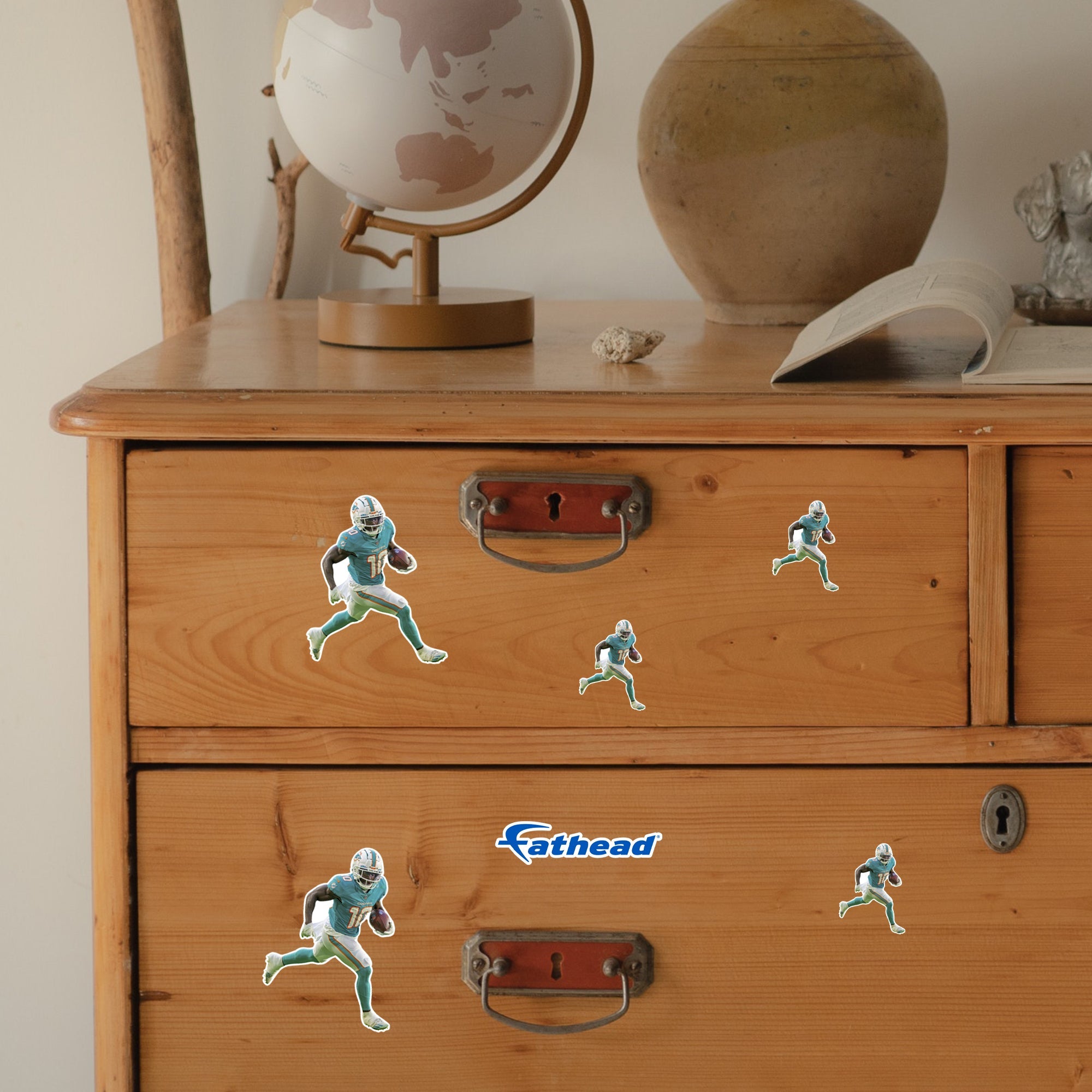 Tyreek Hill - 5 Minis (Mixed Sizes) - Official NFL - Miami Dolphins - Reusable Vinyl Decals