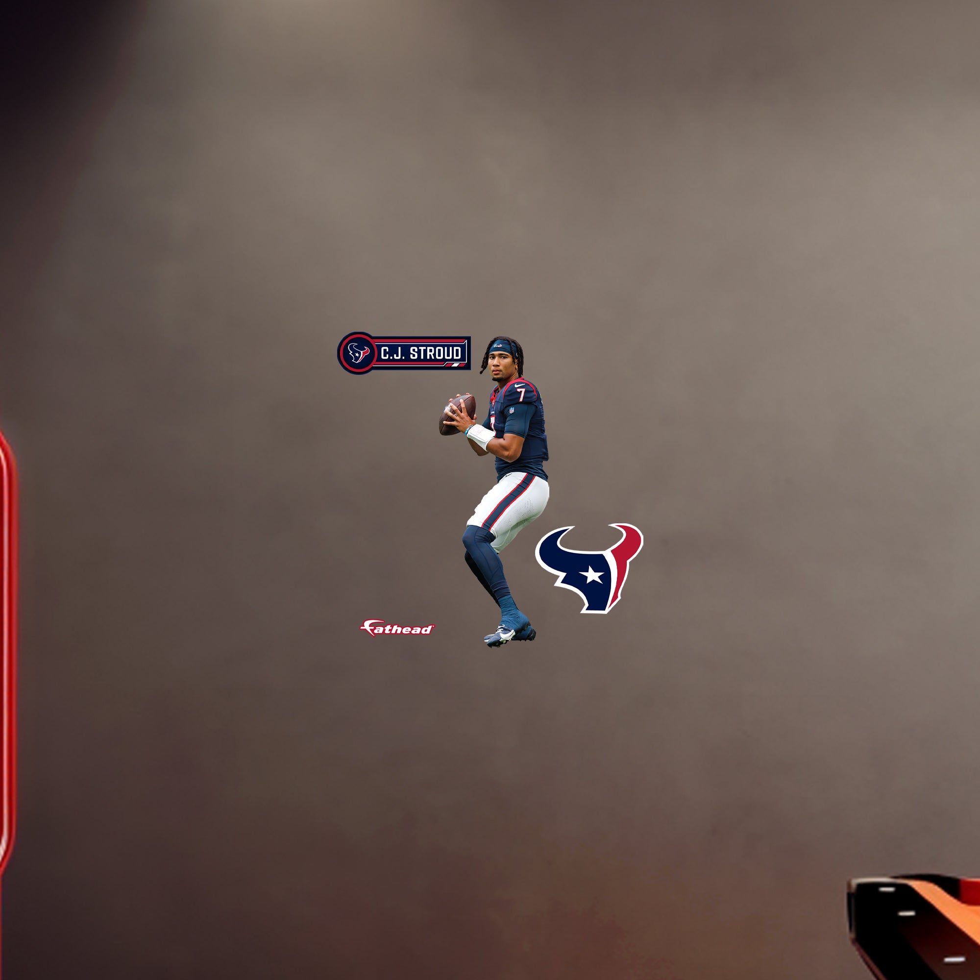 C.J. Stroud - RealBig Warmups Collection - Official NFL - Houston Texans - Reusable Vinyl Wall Decals