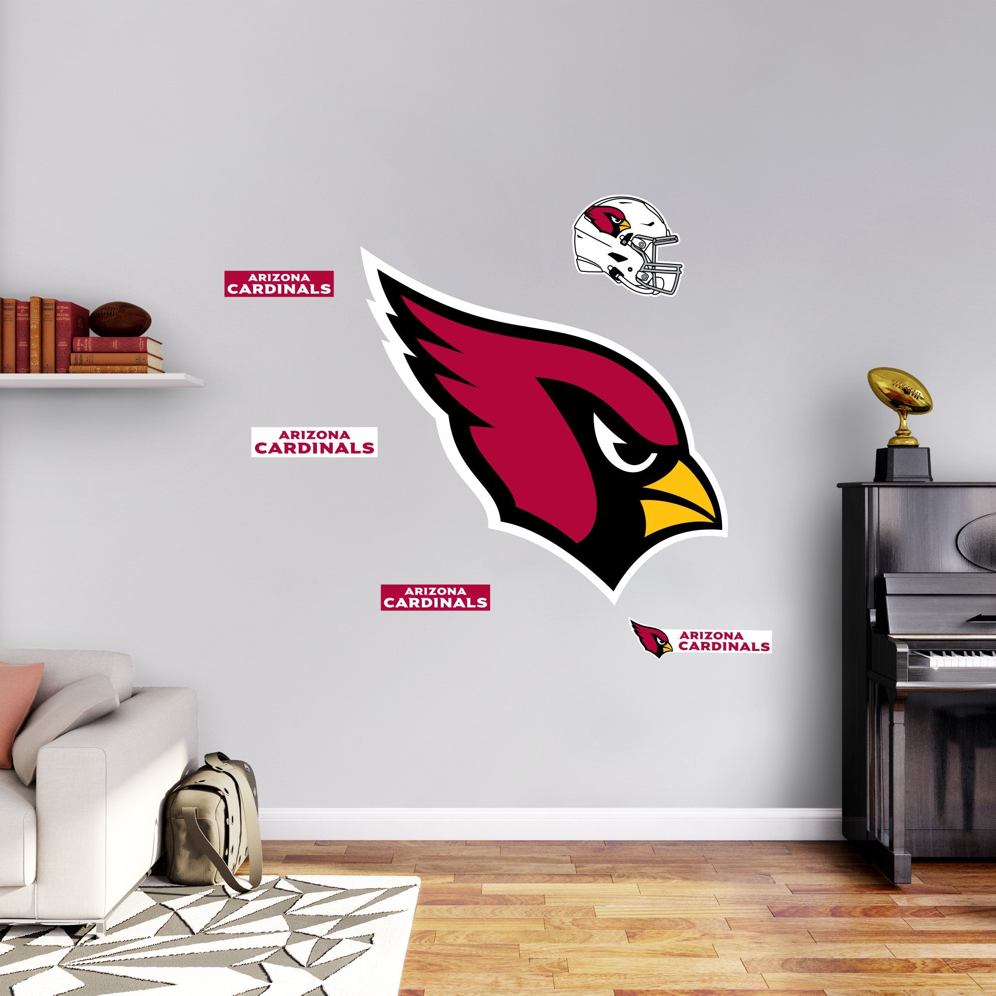 Arizona Cardinals - RealBig Logo Collection - Official NFL - Reusable Vinyl Wall Decals