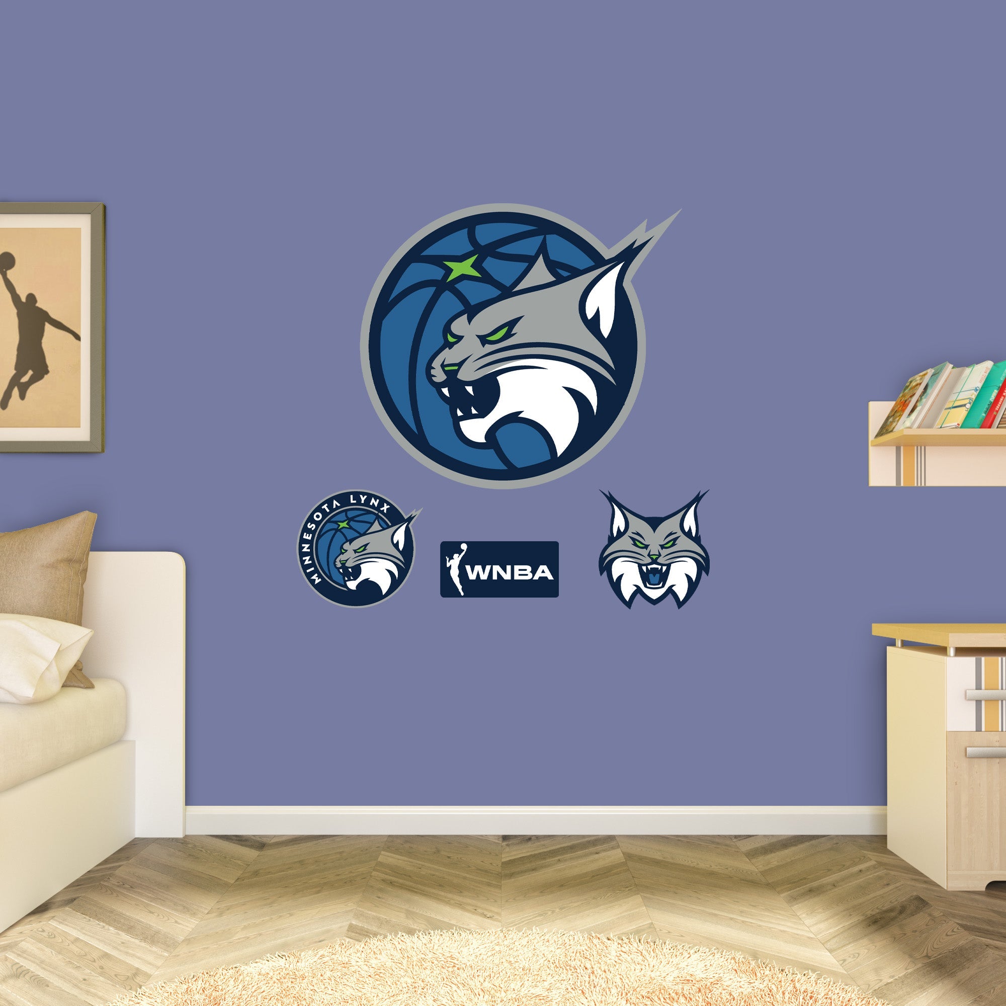Minnesota Lynx - RealBig Logo Collection - Official WNBA - Reusable Vinyl Wall Decals