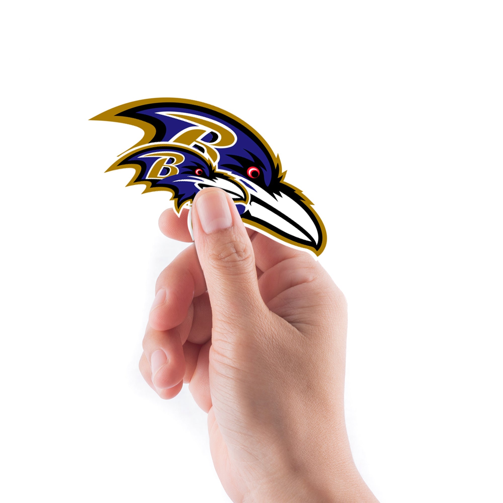 Baltimore Ravens - 5 Logo Minis (Mixed Sizes) - Official NFL - Reusable Vinyl Decals