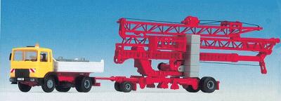 Kibri 13025 HO Scale Construction Equipment - MAN Lorry w/Quick Assembly Crane