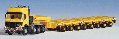 Kibri 13552 HO Scale Tractor/Trailer -- Mercedes Benz Heavy Haulage Unit