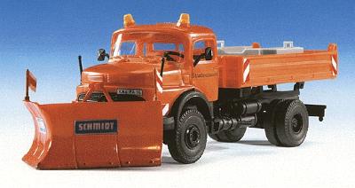Kibri 15001 HO Scale Mercedes Truck w/Snow Plow - Kit -- Orange