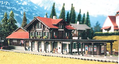 Kibri 36703 Z Scale Chateau d'Oex Station -- 10-1/4 x 2-9/16 x 2-3/8" 26 x 6.5 x 6cm