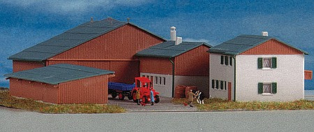 Kibri 37026 N Scale Farm -- Kit - 10-3/4 x 7-15/16 x 2-3/8" 27.3 x 20.2 x 6cm