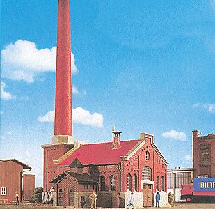 Kibri 37224 N Scale 1871 Boiler House w/Chimney -- 4-3/8 x 3-3/8 x 8-13/16" 11 x 8.5 x 22cm