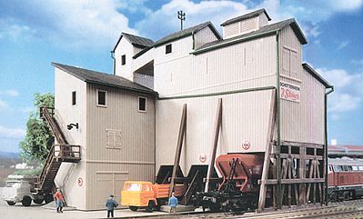 Kibri 37226 N Scale Gravel Works & Loading Silo -- 6 x 4-3/16 x 4-5/8" 15 x 10.5 x 11.5cm
