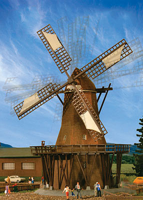 Kibri 37302 N Scale Motorized Windmill -- Kit - 2-3/4 x 2-15/16 x 5-7/8" 7 x 7.5 x 15cm