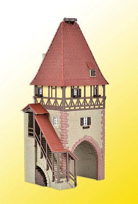 Kibri 38470 HO Scale Timber-Framed Tower w/Gate -- Kit