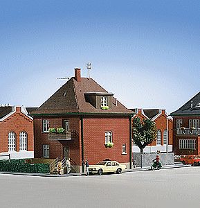 Kibri 38716 HO Scale Factory Street House -- 5-3/16 x 4 x 5-5/8" 13 x 10 x 14cm