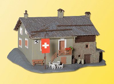 Kibri 38811 HO Scale Mountain Hotel in Steinbock -- 6-5/16 x 5-15/16 x 3-11/16" 16 x 15 x 9.5cm
