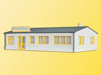 Kibri 39325 HO Scale GleissBau Factory Worker's Lounge/Canteen -- Kit - 2-1/2 x 7-1/2 x 4-3/4" 6.5 x 19.2 x 12cm