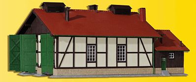 Kibri 39438 HO Scale Locomotive Repair Shop -- 10-1/4 x 5-7/8" 26 x 15cm